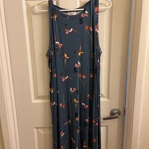 Sun dress dark teal blue